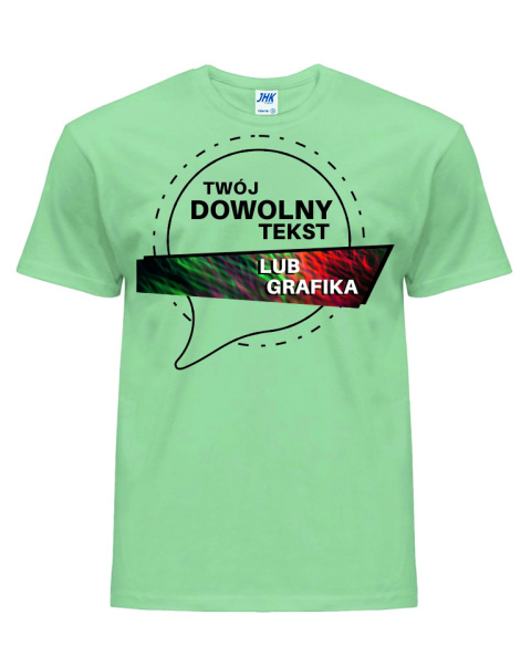 T-shirt z twoim napisem lub grafiką | Popiół T-shirt z twoim napisem lub grafiką | Popiół