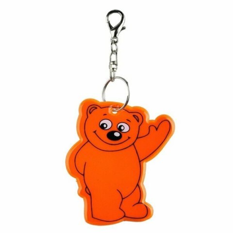 Brelok odblaskowy Beary, pomarańczowy Brelok odblaskowy Beary, pomarańczowy
