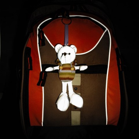 Brelok odblaskowy Teddy, szary Brelok odblaskowy Teddy, szary