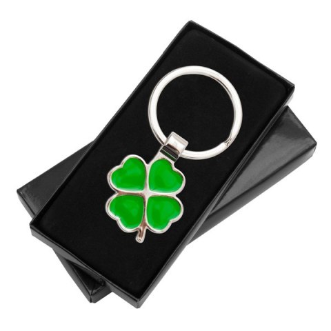 Brelok Clover Luck, zielony/srebrny Brelok Clover Luck, zielony/srebrny