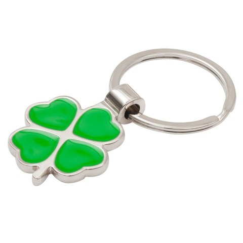 Brelok Clover Luck, zielony/srebrny Brelok Clover Luck, zielony/srebrny