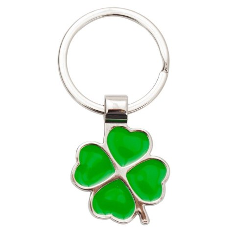 Brelok Clover Luck, zielony/srebrny Brelok Clover Luck, zielony/srebrny