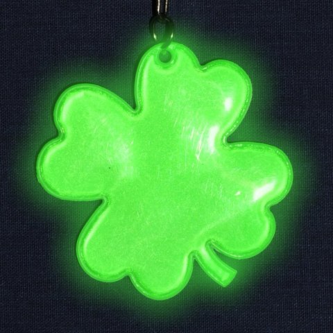 Brelok odblaskowy Lucky Clover, zielony Brelok odblaskowy Lucky Clover, zielony