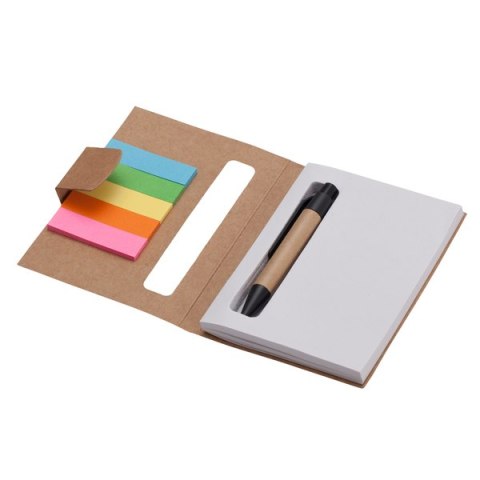 Notes 80x110/100k gładki Mini z długopisem, beżowy Notes 80x110/100k gładki Mini z długopisem, beżowy