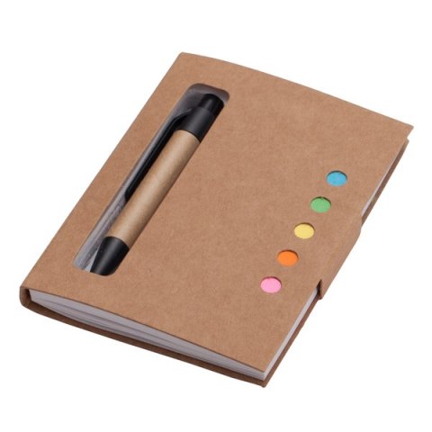 Notes 80x110/100k gładki Mini z długopisem, beżowy Notes 80x110/100k gładki Mini z długopisem, beżowy