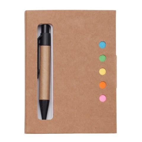 Notes 80x110/100k gładki Mini z długopisem, beżowy Notes 80x110/100k gładki Mini z długopisem, beżowy