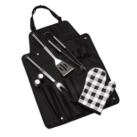 Fartuch grillowy Steakout, czarny Fartuch grillowy Steakout, czarny