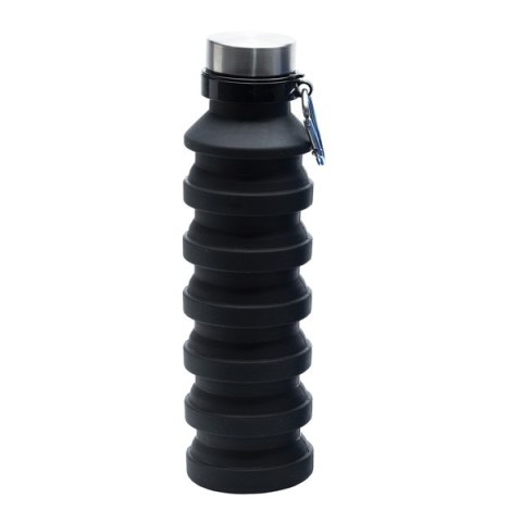 Składany bidon sportowy Makalu 550ml, czarny Składany bidon sportowy Makalu 550ml, czarny