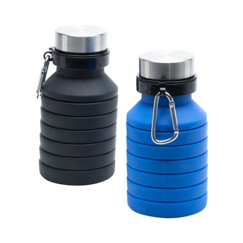 Składany bidon sportowy Makalu 550ml, czarny Składany bidon sportowy Makalu 550ml, czarny