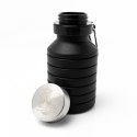 Składany bidon sportowy Makalu 550ml, czarny Składany bidon sportowy Makalu 550ml, czarny