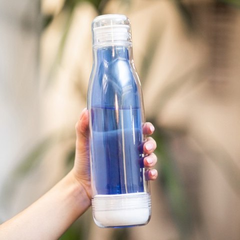 Butelka szklana z osłoną Smart 520 ml, niebieski Butelka szklana z osłoną Smart 520 ml, niebieski