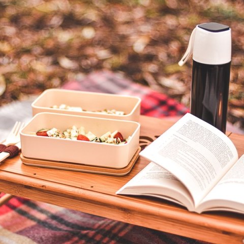 Machico lunch box podwójny, beżowy Machico lunch box podwójny, beżowy