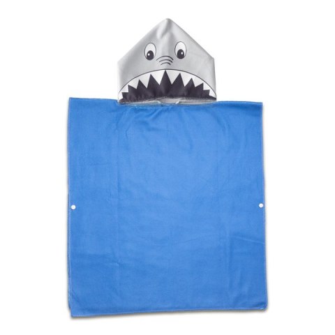 Ponczo-ręcznik z kapturem Sharky, niebieski Ponczo-ręcznik z kapturem Sharky, niebieski