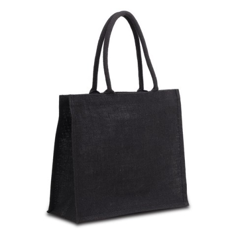 Torba na zakupy z juty Natural Shopper, czarny Torba na zakupy z juty Natural Shopper, czarny
