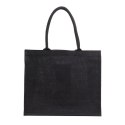 Torba na zakupy z juty Natural Shopper, czarny