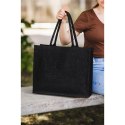 Torba na zakupy z juty Natural Shopper, czarny