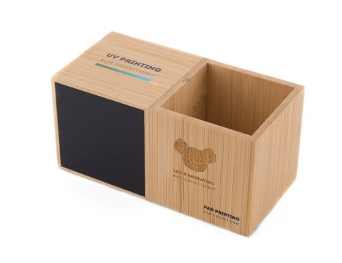 Zegar z przybornikiem na biurko BAMBOO Zegar z przybornikiem na biurko BAMBOO