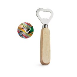 HOLZ. Otwieracz do butelek, metal i drewno