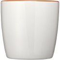 Kubek ceramiczny Aztec biały, pomarańczowy Kubek ceramiczny Aztec biały, pomarańczowy