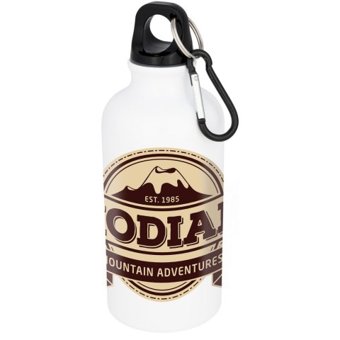Sublimacyjny bidon z karabińczykiem Oregon 400 ml biały Sublimacyjny bidon z karabińczykiem Oregon 400 ml biały