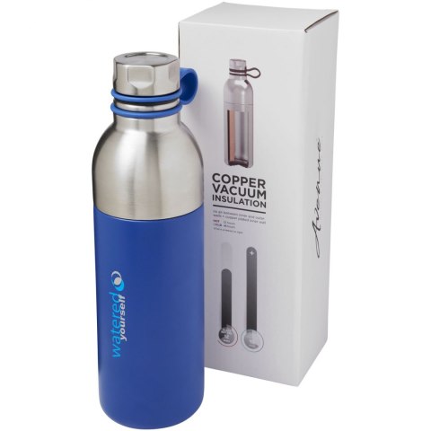 Miedziany izolowany próżniowo bidon Koln o pojemności 590 ml niebieski Miedziany izolowany próżniowo bidon Koln o pojemności 590 ml niebieski