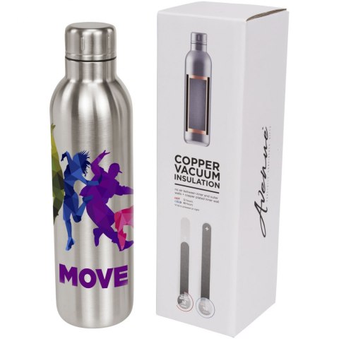 Sportowy bidon izolowany próżniowo Thor 510 ml srebrny Sportowy bidon izolowany próżniowo Thor 510 ml srebrny