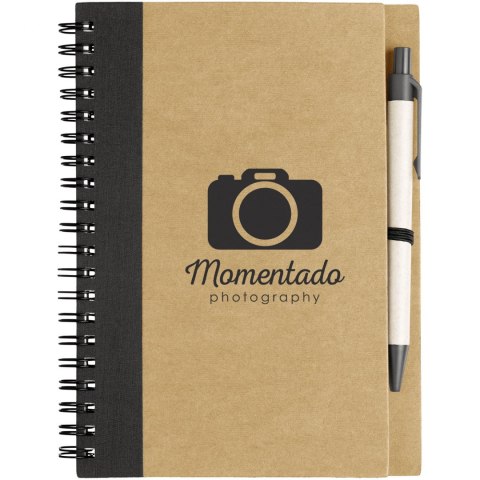 Notes z recyklingu z długopisem Priestly piasek pustyni, czarny Notes z recyklingu z długopisem Priestly piasek pustyni, czarny