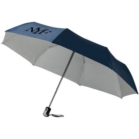 Automatyczny parasol składany 21,5" Alex granatowy, srebrny Automatyczny parasol składany 21,5" Alex granatowy, srebrny