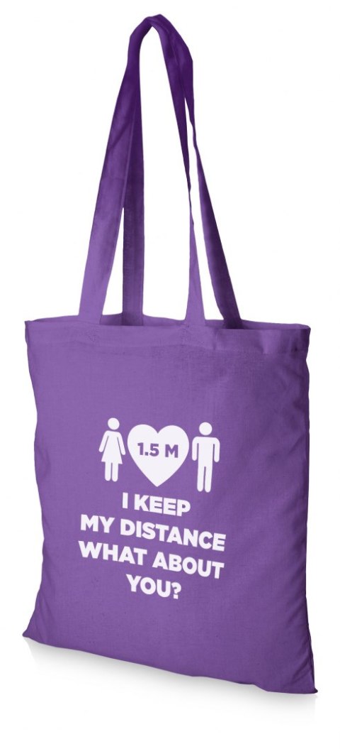 Torba bawełniana Madras lawandowy