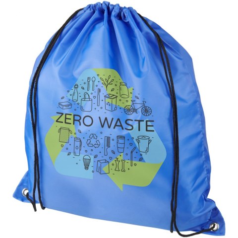 Plecak Oriole ze sznurkiem ściągającym z recyklowanego plastiku PET błękit królewski Plecak Oriole ze sznurkiem ściągającym z recyklowanego plastiku PET błękit królewski