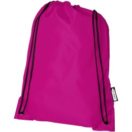 Plecak Oriole ze sznurkiem ściągającym z recyklowanego plastiku PET magenta