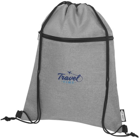 Plecak Ross ściągany sznurkiem z plastiku z recyclingu heather medium grey Plecak Ross ściągany sznurkiem z plastiku z recyclingu heather medium grey