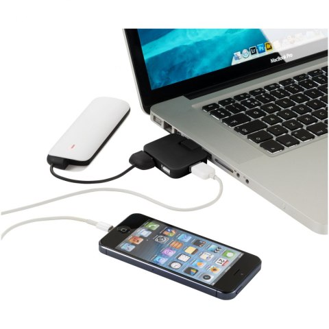 Rozdzielacz USB Gaia 4-portowy czarny Rozdzielacz USB Gaia 4-portowy czarny