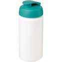 Bidon Baseline® Plus o pojemności 500 ml z wieczkiem zaciskowym i uchwytem biały, morski Bidon Baseline® Plus o pojemności 500 ml z wieczkiem zaciskowym i uchwytem biały, morski