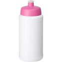 Bidon Baseline® Plus o pojemności 500 ml z wieczkiem sportowym biały, różowy Bidon Baseline® Plus o pojemności 500 ml z wieczkiem sportowym biały, różowy