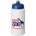 Bidon Baseline® Plus o pojemności 500 ml ze sportowym wieczkiem i uchwytem biały, niebieski