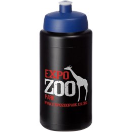 Bidon Baseline® Plus o pojemności 500 ml ze sportowym wieczkiem i uchwytem czarny, niebieski