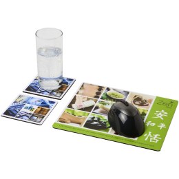 Podkładka pod mysz Q-Mat® i zestaw podkładek pod naczynia combo 3 czarny