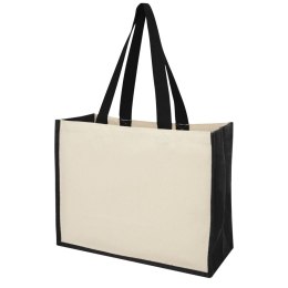 Torba z płótna 320 g/m² i juty Varai czarny