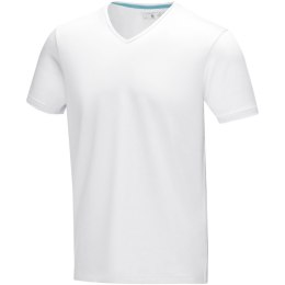 Męski T-shirt organiczny Kawartha z krótkim rękawem biały