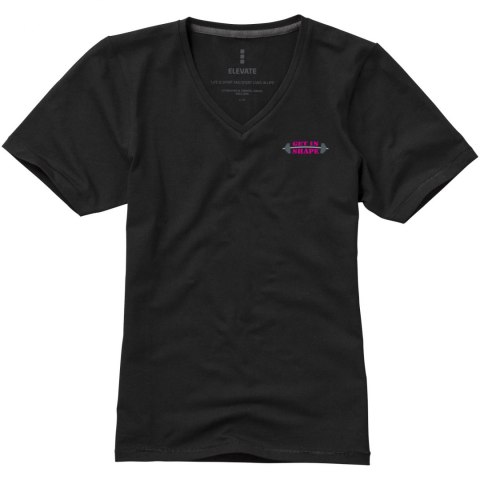 Damski T-shirt organiczny Kawartha z krótkim rękawem czarny Damski T-shirt organiczny Kawartha z krótkim rękawem czarny