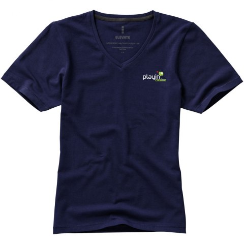 Damski T-shirt organiczny Kawartha z krótkim rękawem granatowy Damski T-shirt organiczny Kawartha z krótkim rękawem granatowy