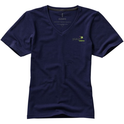 Damski T-shirt organiczny Kawartha z krótkim rękawem granatowy Damski T-shirt organiczny Kawartha z krótkim rękawem granatowy