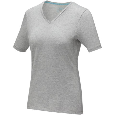 Damski T-shirt organiczny Kawartha z krótkim rękawem szary melanż Damski T-shirt organiczny Kawartha z krótkim rękawem szary melanż