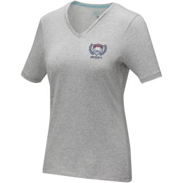 Damski T-shirt organiczny Kawartha z krótkim rękawem szary melanż