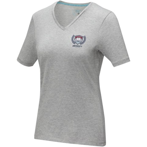 Damski T-shirt organiczny Kawartha z krótkim rękawem szary melanż Damski T-shirt organiczny Kawartha z krótkim rękawem szary melanż