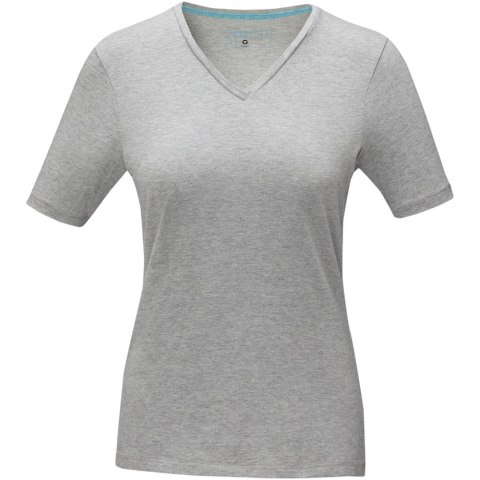 Damski T-shirt organiczny Kawartha z krótkim rękawem szary melanż Damski T-shirt organiczny Kawartha z krótkim rękawem szary melanż