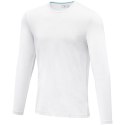 Męski T-shirt organiczny Ponoka z długim rękawem biały