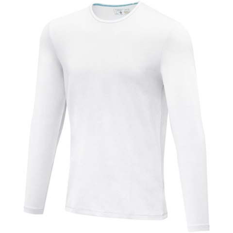 Męski T-shirt organiczny Ponoka z długim rękawem biały Męski T-shirt organiczny Ponoka z długim rękawem biały