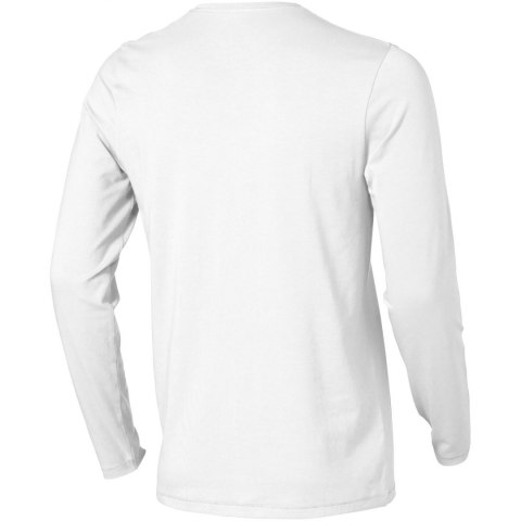 Męski T-shirt organiczny Ponoka z długim rękawem biały Męski T-shirt organiczny Ponoka z długim rękawem biały